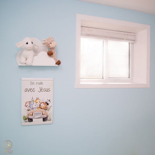 Cadre magnétique - Affiche - En route avec Jésus (animaux)