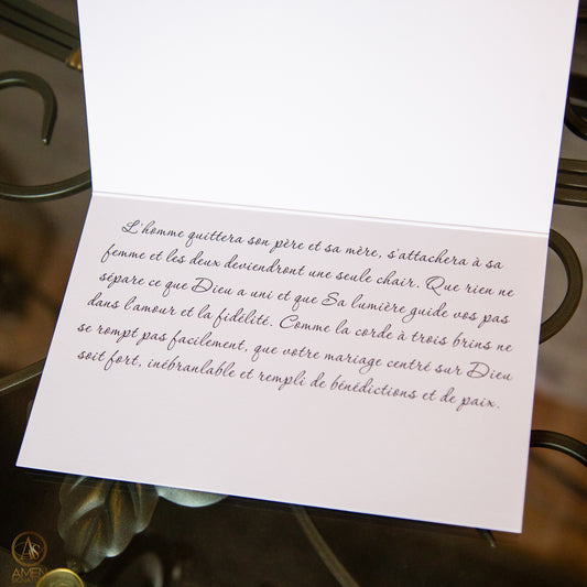 Carte de souhaits chrétienne - Mariage - Alliance scellée par Dieu