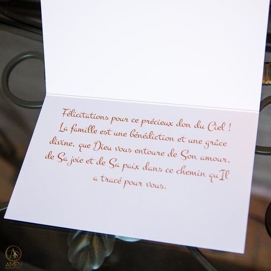 Carte de souhaits chrétienne - Naissance - Un précieux don du Ciel