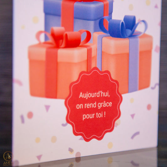 Carte de souhaits chrétienne - Anniversaire de naissance - On rend grâce