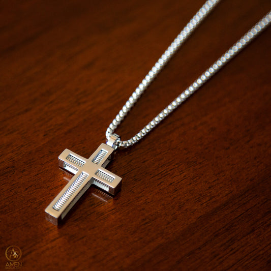 Chaîne Croix Architecte - Acier inoxydable 304 - Noir | Argent | Or