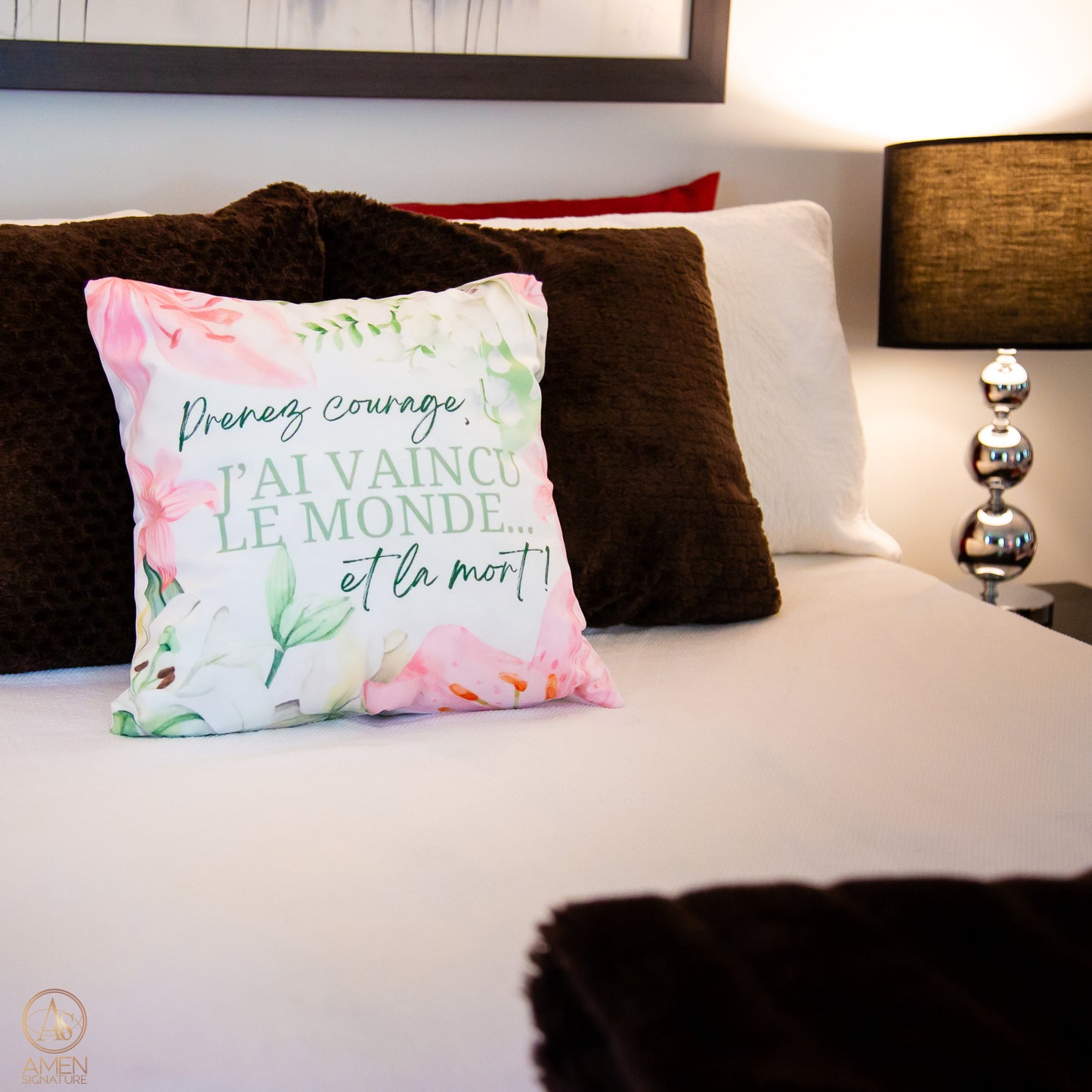 Housse de coussin - Prenez courage
