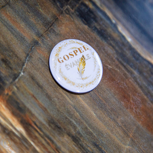 Macaron chrétien GOSPEL - Évangile - Noir ou blanc