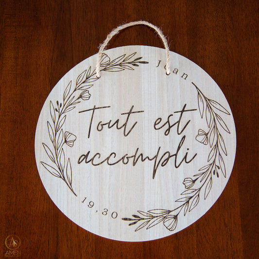 Panneau mural chrétien - Tout est accompli