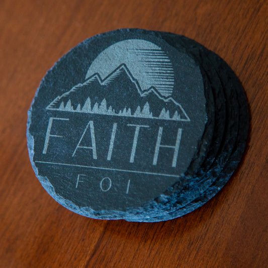 Ensemble de sous-verres - FAITH Foi - Rond ou carré