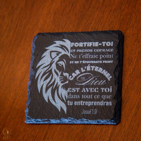 Ensemble de 4 sous-verres - Fortifie-toi et prends courage