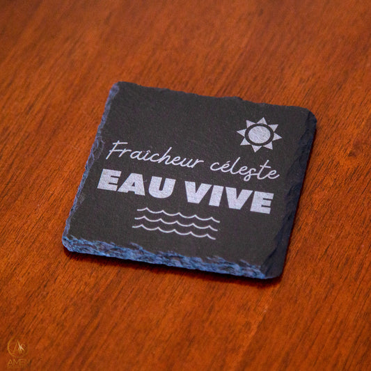 Ensemble de 4 sous-verres - Fraîcheur céleste, Eau vive