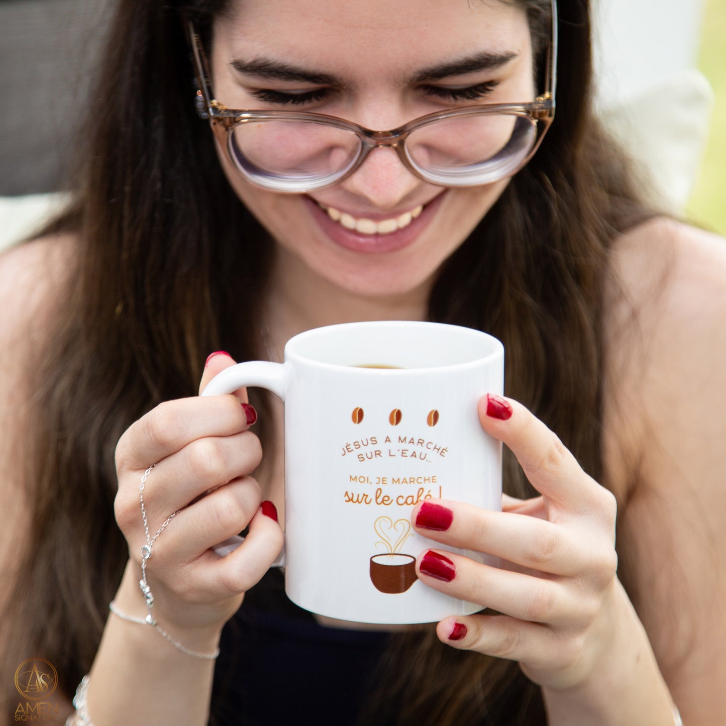 Tasse - Jésus a marché sur l’eau, moi je marche sur le café - 11 oz