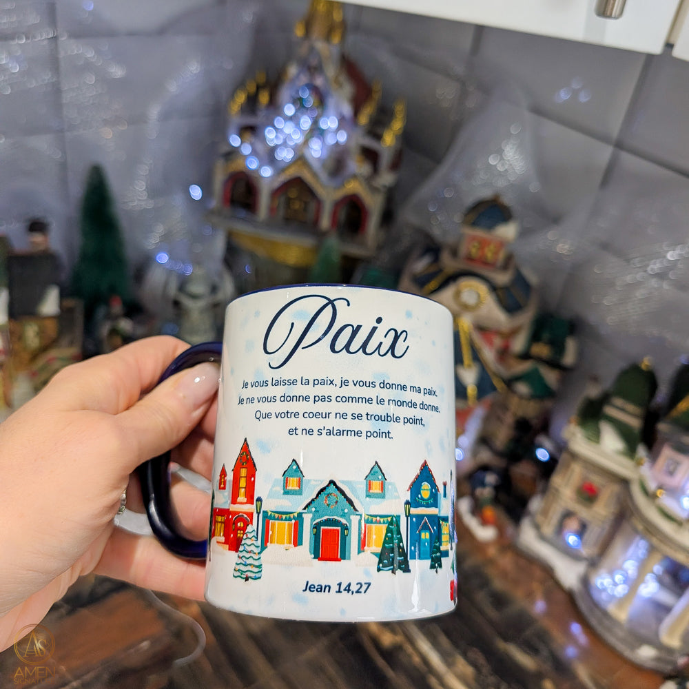 Tasse Noël & Hiver - Paix - Jean 14:27