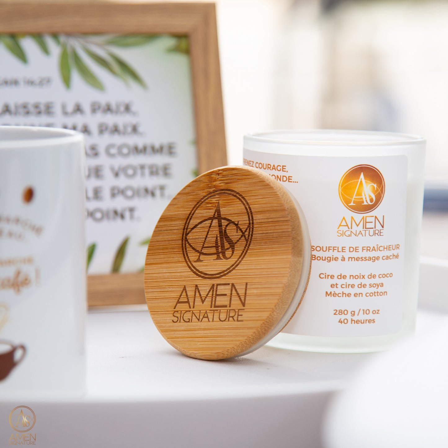 Bougie à message caché – Souffle de fraîcheur – 10 oz