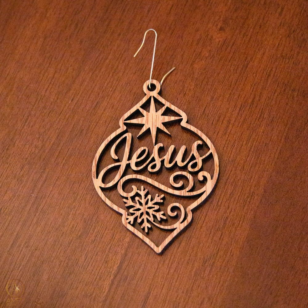 Boule de Noël en bois - Jésus