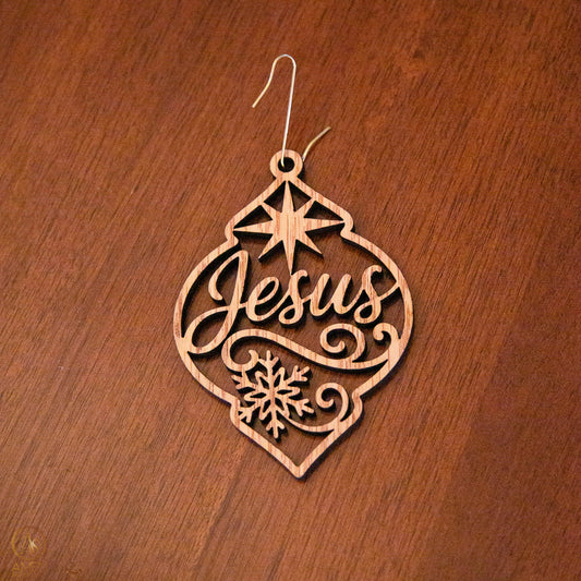 Boule de Noël en bois - Jésus