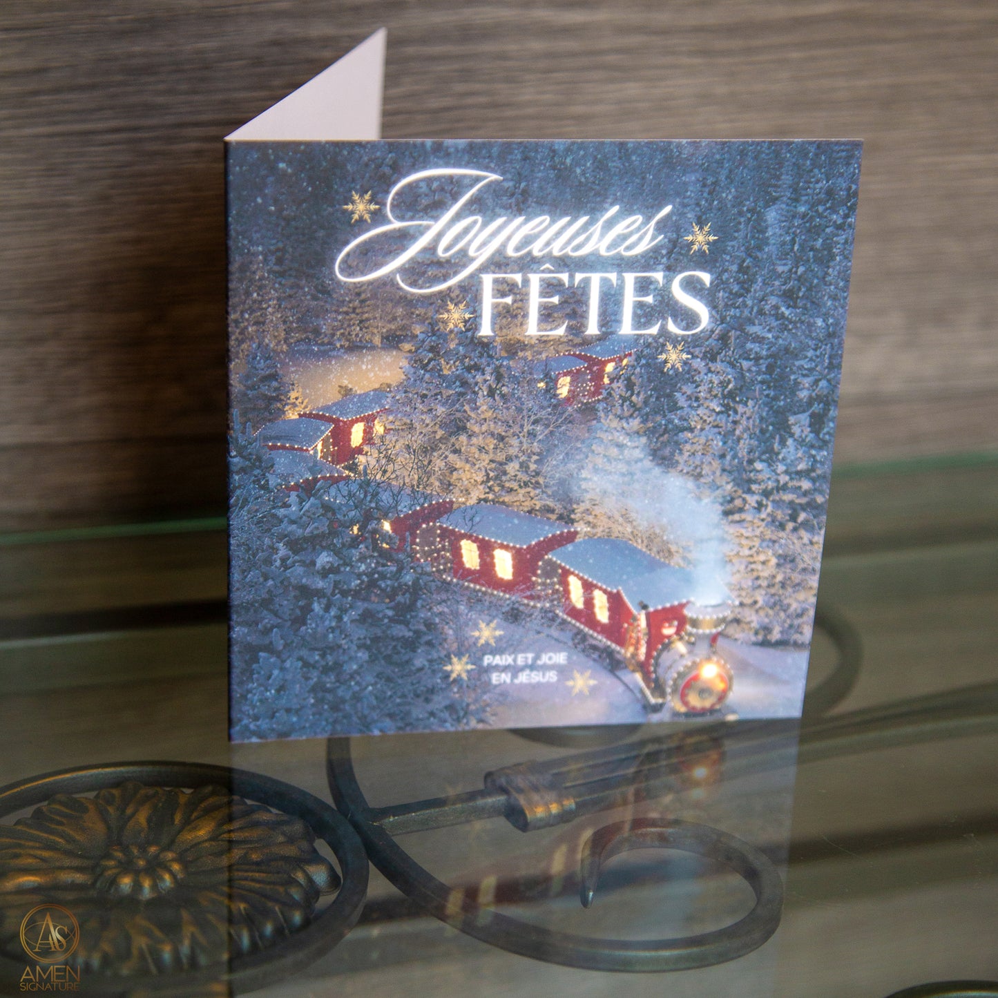 Carte de souhaits chrétienne - Noël - Paix et joie en Jésus