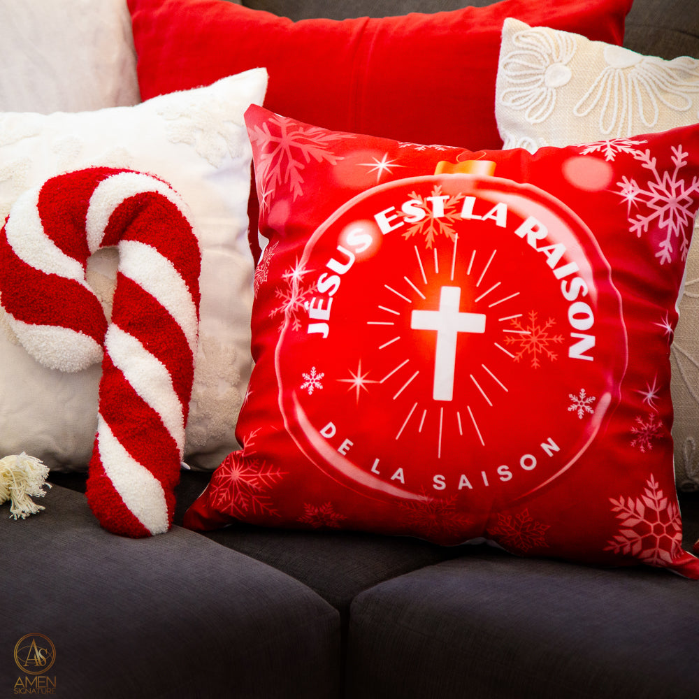 Housse de coussin - Jésus est la raison de la saison