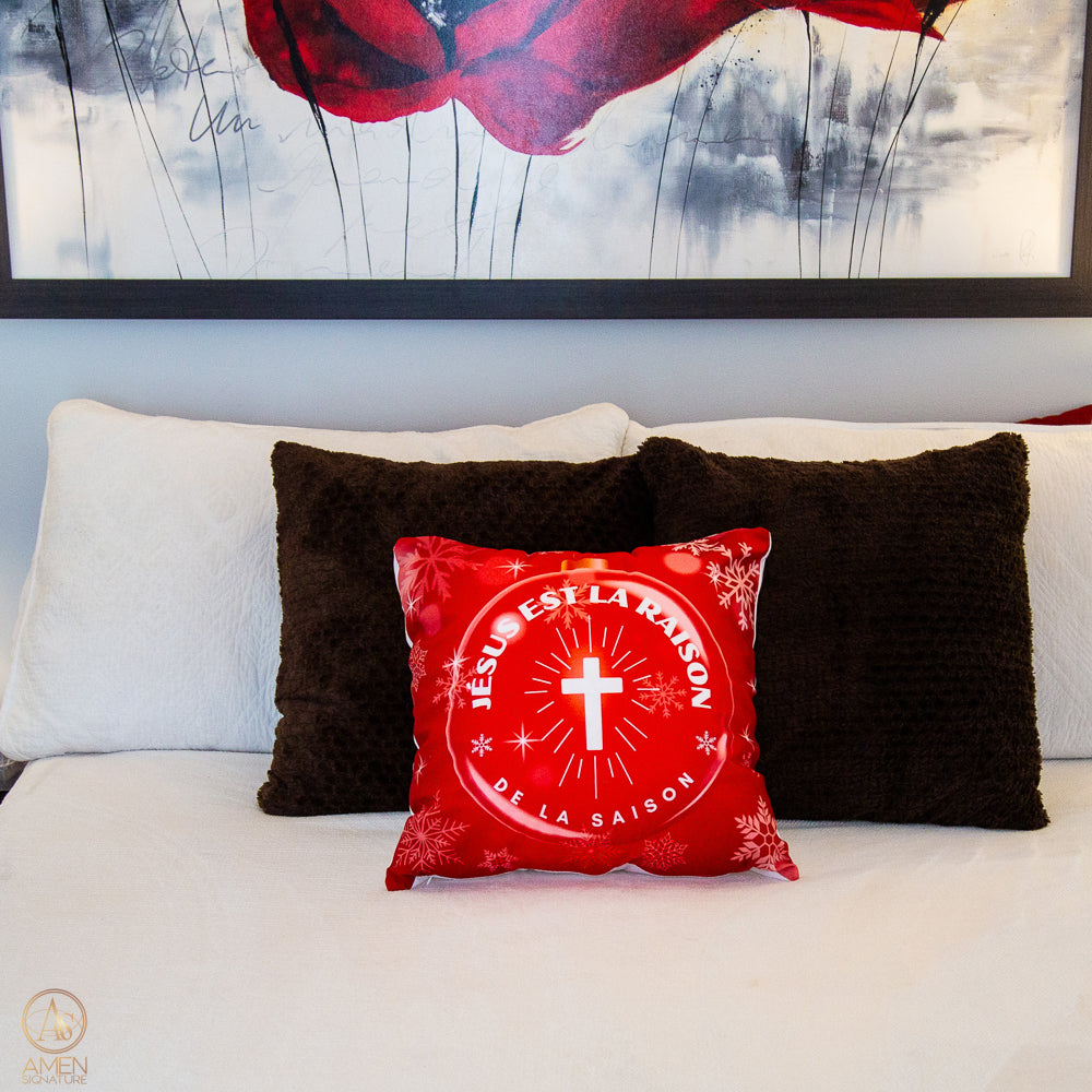 Housse de coussin - Jésus est la raison de la saison