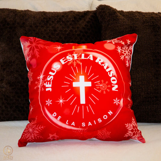 Housse de coussin - Jésus est la raison de la saison