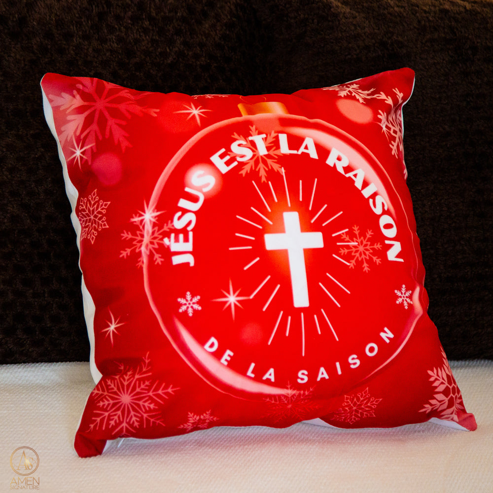 Housse de coussin - Jésus est la raison de la saison