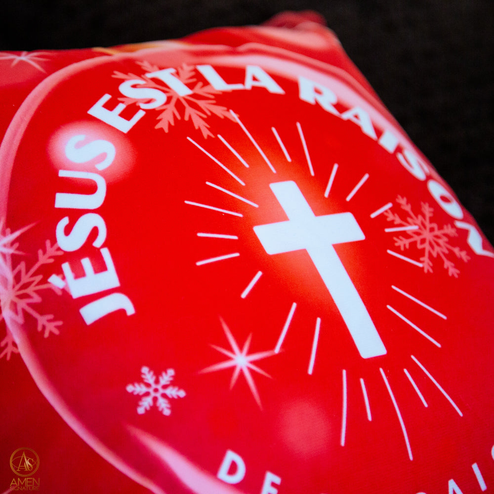 Housse de coussin - Jésus est la raison de la saison