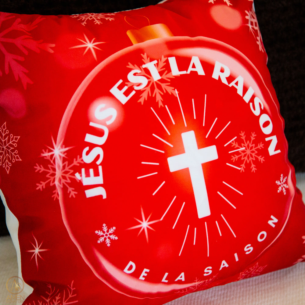 Housse de coussin - Jésus est la raison de la saison