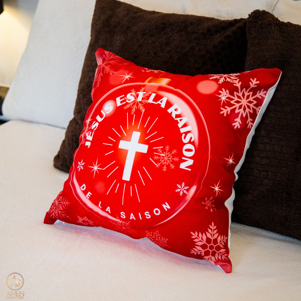 Housse de coussin - Jésus est la raison de la saison