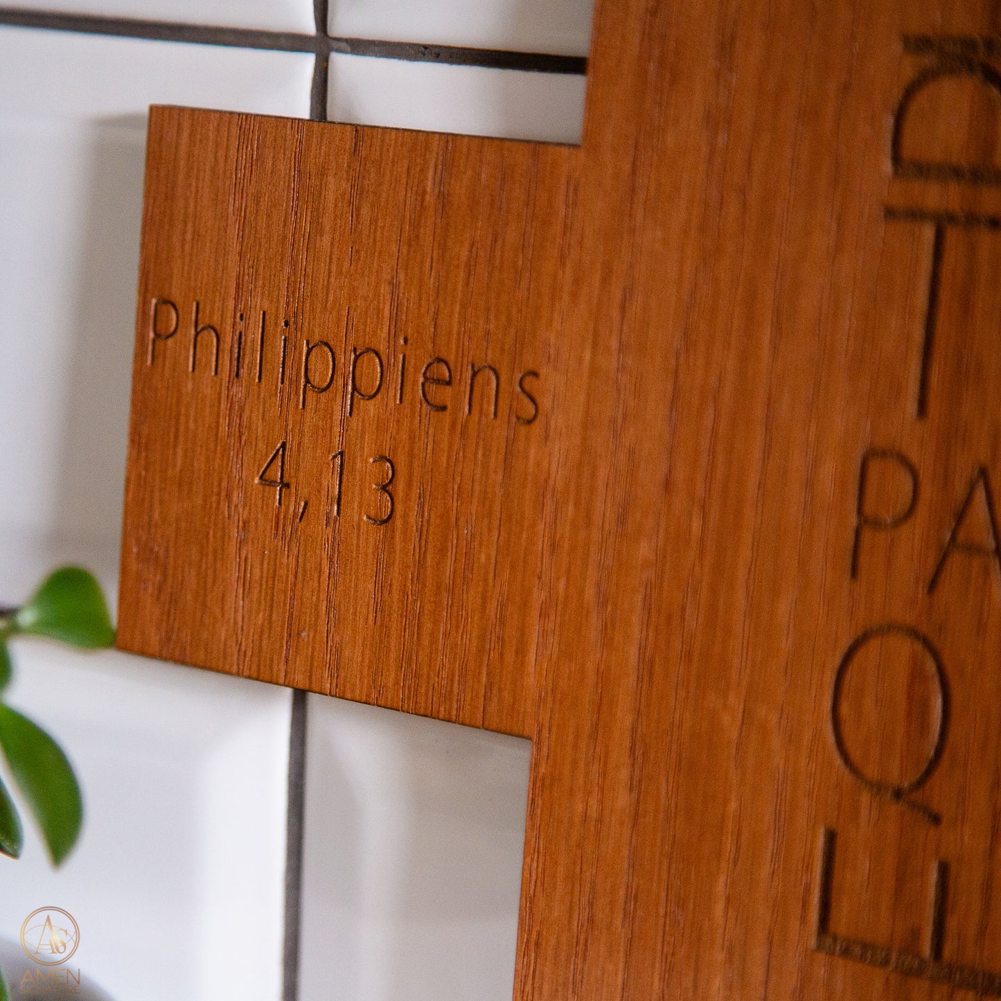 Croix en bois - Philippiens 4,13
