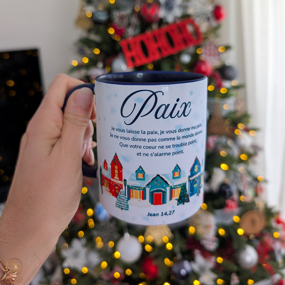 Tasse Noël & Hiver - Paix - Jean 14:27