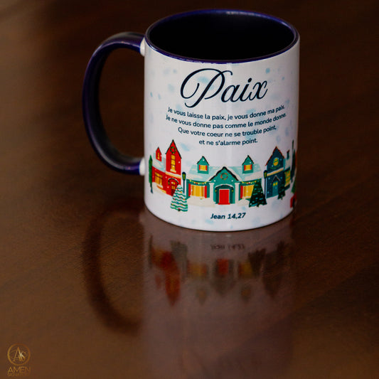 Tasse Noël & Hiver - Paix - Jean 14:27