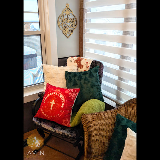 Panneau mural bois doré - Jésus (forme goutte)